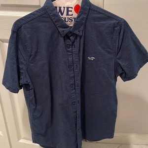 slim fit size small hollister button down navy
